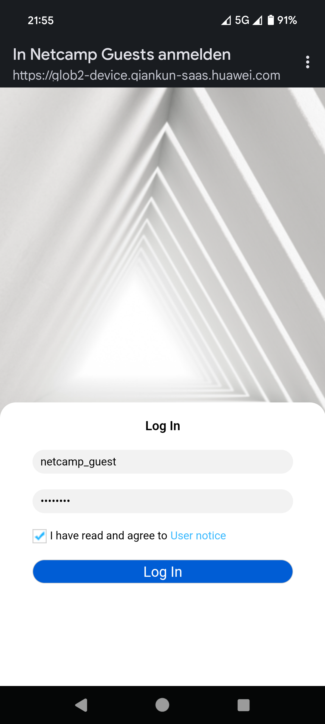 Huawei eKit captive portal login