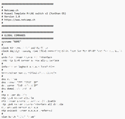 Configuration template Huawei M-LAG cluster